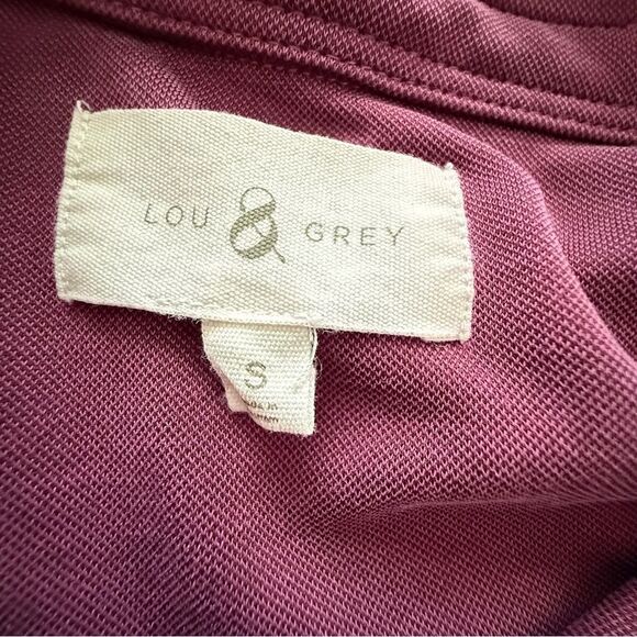 Lou & Grey Burgundy Sandwashed Sleeveless Romper size small - Picture 4 of 9